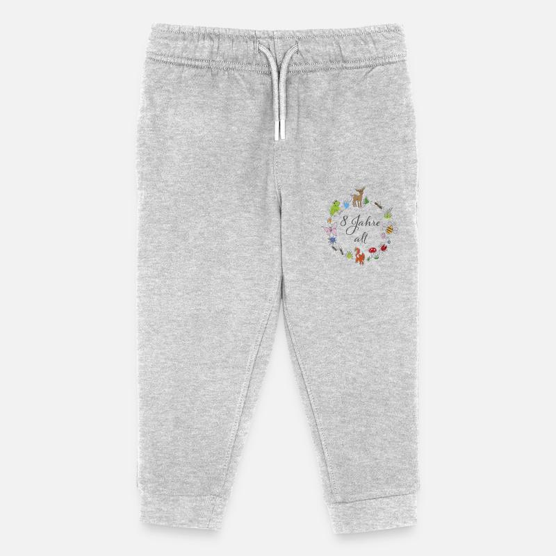8 jahre alt - Kinder Organic Jogginghose Mini Mover von Stanley/Stella - Grau meliert