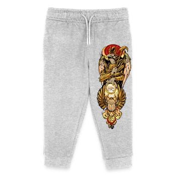 Horus et l’œil qui voit tout - Pantalon de jogging enfant bio Stanley/Stella - gris chiné - Devant