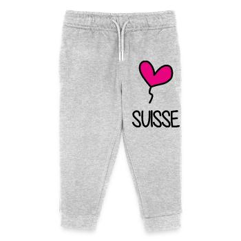 SCHWEIZ. HUMOR. LAND - Kinder Organic Jogginghose Mini Mover von Stanley/Stella - Grau meliert - Vorne