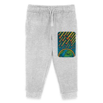 Heartbeats - Kids Organic Sweatpants by Stanley/Stella - heather grey - Front