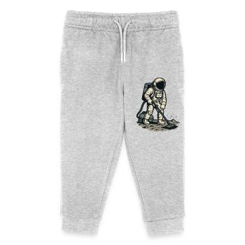 Astronaut und der Staubsauger - Kinder Organic Jogginghose Mini Mover von Stanley/Stella - Grau meliert - Vorne