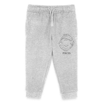 Pisces zodiac sign - Kids Organic Sweatpants by Stanley/Stella - heather grey - Front