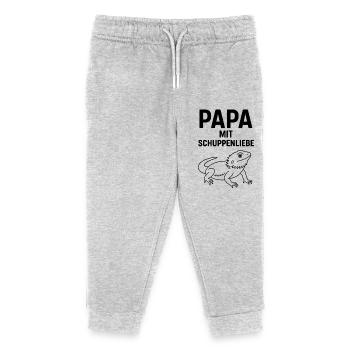 Gecko Holder Owner Dad Scale Love - Kids Organic Sweatpants by Stanley/Stella - heather grey - Front