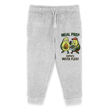 Meal Prep Avocado - Kids Organic Sweatpants by Stanley/Stella - heather grey - Front