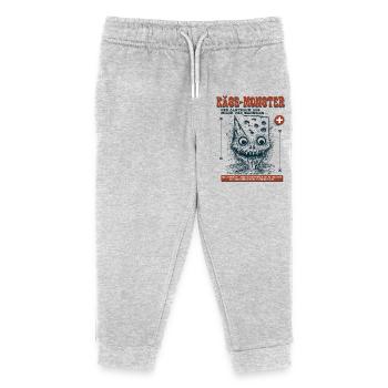 Mutantenkäse Shirt: Der Schrecken hat Löcher - Kinder Organic Jogginghose Mini Mover von Stanley/Stella - Grau meliert - Vorne