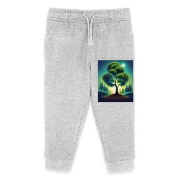 Plant trees and save the planet - Kids Organic Sweatpants by Stanley/Stella - heather grey - Front