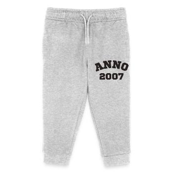 Anno 2007 Geburtstag Geburtsjahr - Kinder Organic Jogginghose Mini Mover von Stanley/Stella - Grau meliert - Vorne
