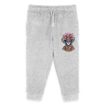 Dia de los Muertos - Kinder Organic Jogginghose Mini Mover von Stanley/Stella - Grau meliert - Vorne