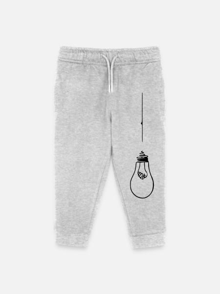 Lampe Glühbirne Krawatte - Kinder Organic Jogginghose Mini Mover von Stanley/Stella - Grau meliert