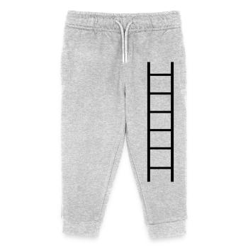 Leiter - Jeder braucht eine Leiter - Kinder Organic Jogginghose Mini Mover von Stanley/Stella - Grau meliert - Vorne