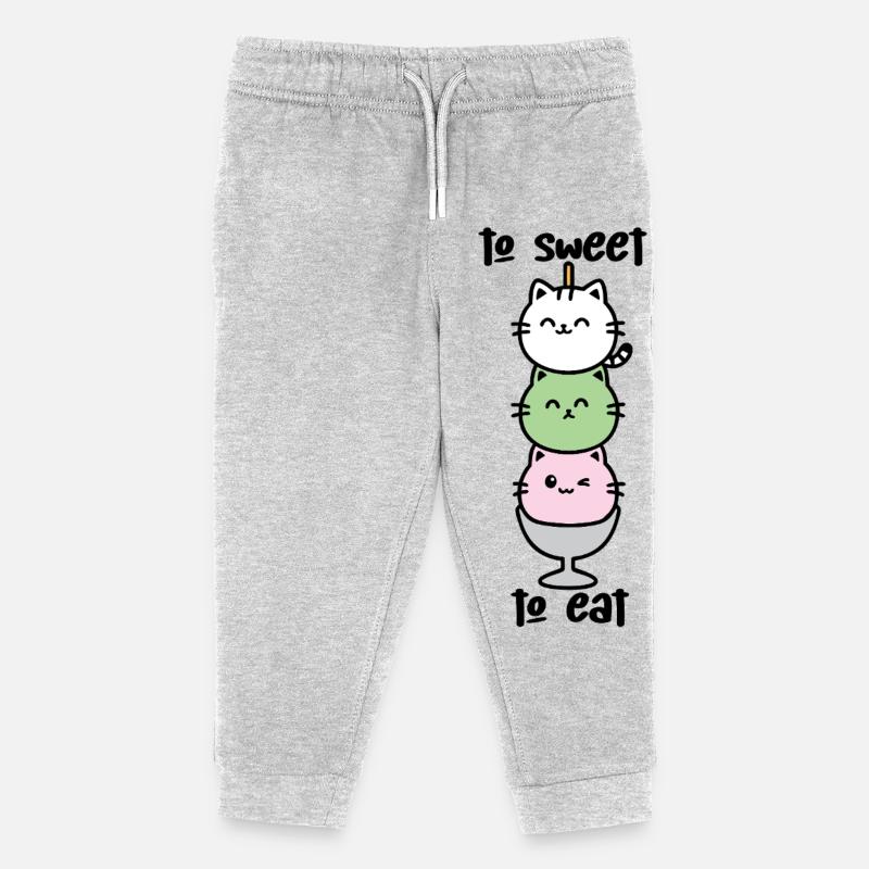 Katzen-Turm Eiscreme Stack - Kinder Organic Jogginghose Mini Mover von Stanley/Stella - Grau meliert