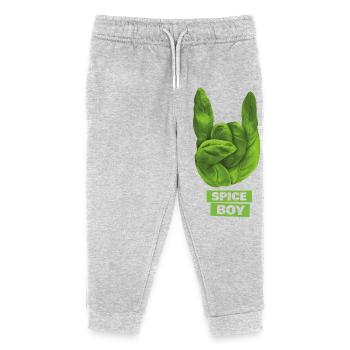 Spiceboy - Basil - Devil Horns - Rock 'n' Roll - Pantalon de jogging enfant bio Stanley/Stella - gris chiné - Devant