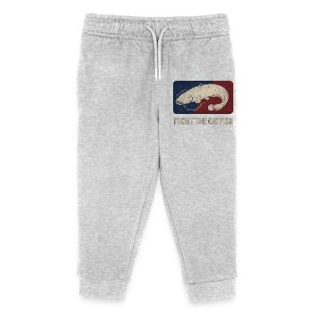 Fight the catfish - Kids Organic Sweatpants by Stanley/Stella - heather grey - Front