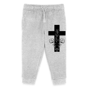 Cross - Kids Organic Sweatpants by Stanley/Stella - heather grey - Front