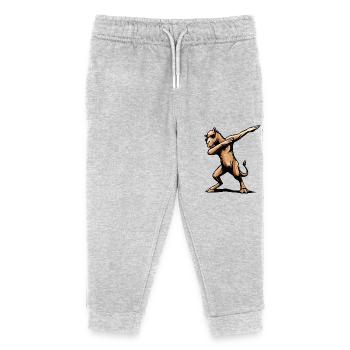 Cooles Dabbing Dab Dance Kamel mit Sonnenbrille - Kinder Organic Jogginghose Mini Mover von Stanley/Stella - Grau meliert - Vorne