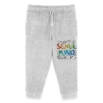 Schulkind 2026 Doodle Einschulung Schulanfang - Kinder Organic Jogginghose Mini Mover von Stanley/Stella - Grau meliert - Vorne