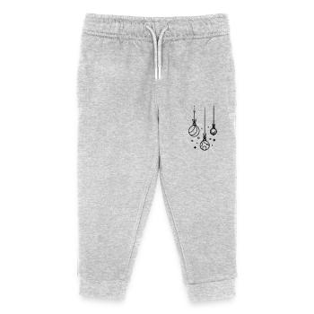 Boules de Noël - Pantalon de jogging enfant bio Stanley/Stella - gris chiné - Devant