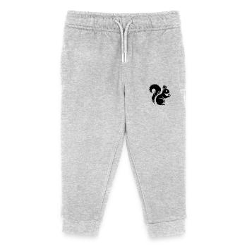 Silhouette d’écureuil minimaliste avec écrou - Pantalon de jogging enfant bio Stanley/Stella - gris chiné - Devant