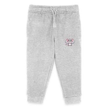 Mouse Angel Wings - Kids Organic Sweatpants by Stanley/Stella - heather grey - Front