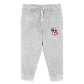 Mardi Gras Comic Flamingo - Pantalon de jogging enfant bio Stanley/Stella - gris chiné - Devant