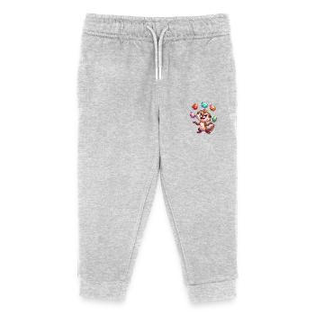 Oster Otter Jongliert Ostereier, - Kinder Organic Jogginghose Mini Mover von Stanley/Stella - Grau meliert - Vorne