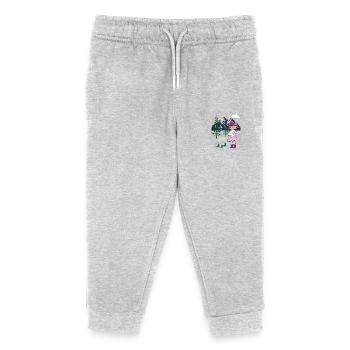 Girl Bunny Rabbit Mountains Nature Kids Child - Kids Organic Sweatpants by Stanley/Stella - heather grey - Front