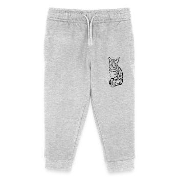 Cat Kitten Tiger Cat Cat Shirt Gift - Kids Organic Sweatpants by Stanley/Stella - heather grey - Front