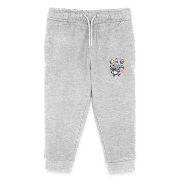 Elefant & Erpel Osterjonglage, Artisten Duo - Kinder Organic Jogginghose Mini Mover von Stanley/Stella - Grau meliert - Vorne