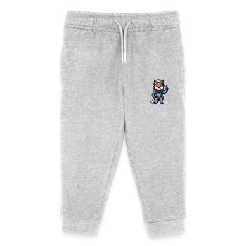 Astronaut Fox Space Cosmonaut Universe - Kids Organic Sweatpants by Stanley/Stella - heather grey - Front
