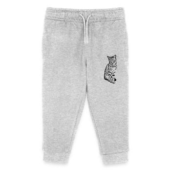 Cat Kitten Tiger Cat Cat Shirt Gift - Kids Organic Sweatpants by Stanley/Stella - heather grey - Front