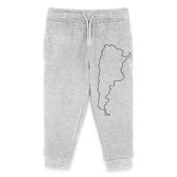 Argentina map - Kids Organic Sweatpants by Stanley/Stella - heather grey - Front