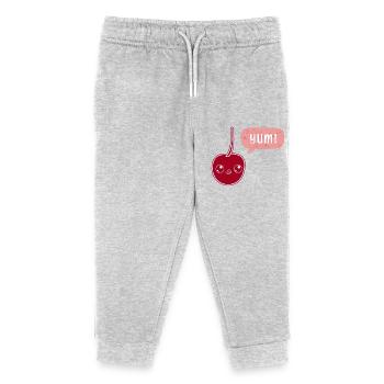Yummy Cherry - Kinder Organic Jogginghose Mini Mover von Stanley/Stella - Grau meliert - Vorne