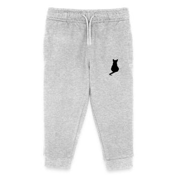 Katze Kätzchen Katzenshirt Geschenk - Kinder Organic Jogginghose Mini Mover von Stanley/Stella - Grau meliert - Vorne