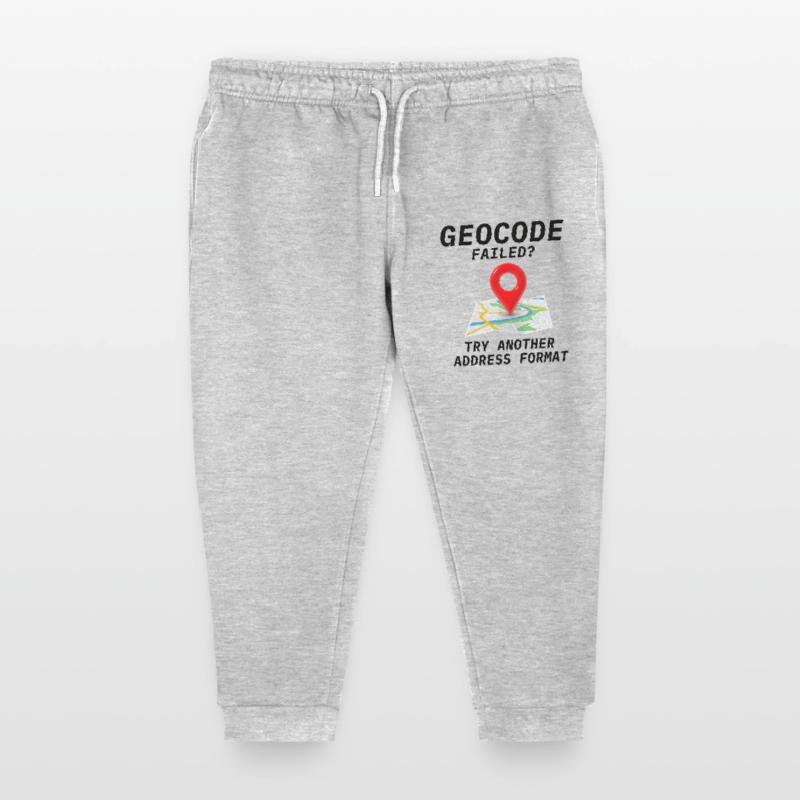 Geocoding Fail Address Format GIS Humor Kids Organic Sweatpants by Stanley/Stella
