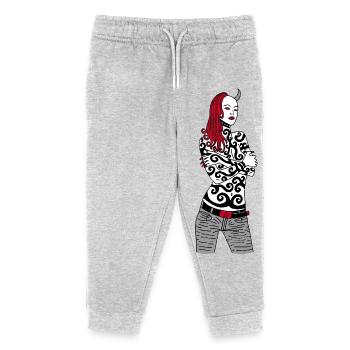 Demon Woman - Kids Organic Sweatpants by Stanley/Stella - heather grey - Front