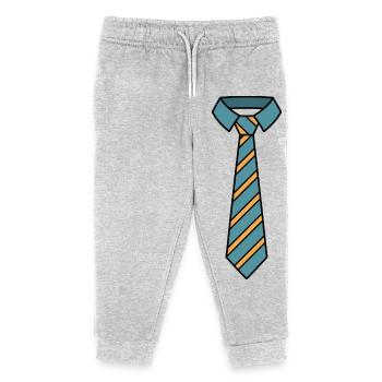 Tie Cute Comic - Kids Organic Sweatpants by Stanley/Stella - heather grey - Front
