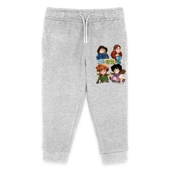 Robin des Bois, Tuck, Marian, Robin et Petit Jean - Pantalon de jogging enfant bio Stanley/Stella - gris chiné - Devant
