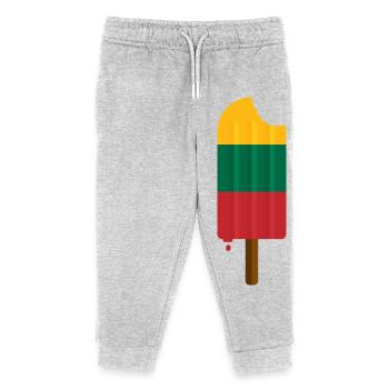 Taste of Lithuania - Kids Organic Sweatpants by Stanley/Stella - heather grey - Front