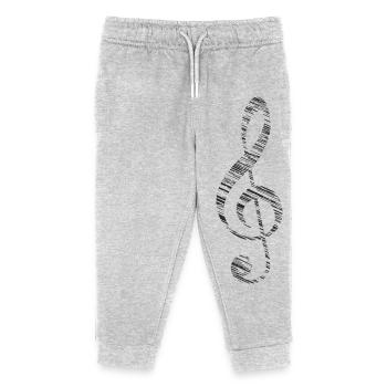 Music clef - Kids Organic Sweatpants by Stanley/Stella - heather grey - Front