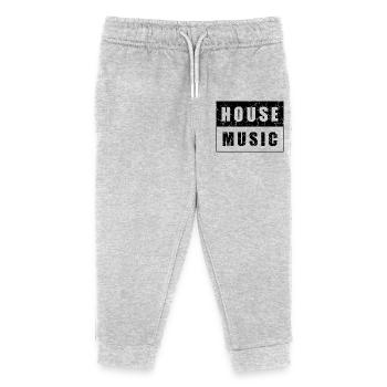 House Music Design Electro - Pantalon de jogging enfant bio Stanley/Stella - gris chiné - Devant