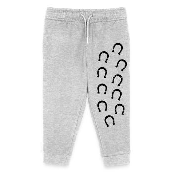 Empreintes en fer à cheval - Pantalon de jogging enfant bio Stanley/Stella - gris chiné - Devant