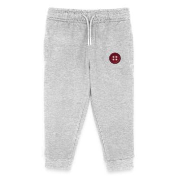 Embroidered button - Kids Organic Sweatpants by Stanley/Stella - heather grey - Front