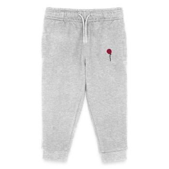 Luftballon bestickt - Kinder Organic Jogginghose Mini Mover von Stanley/Stella - Grau meliert - Vorne