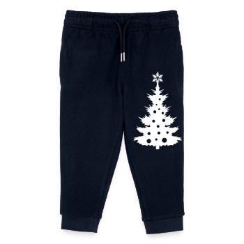 Christmas tree - Kids Organic Sweatpants by Stanley/Stella - navy - Front