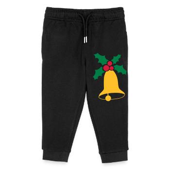 Christmas bells - Kids Organic Sweatpants by Stanley/Stella - black - Front