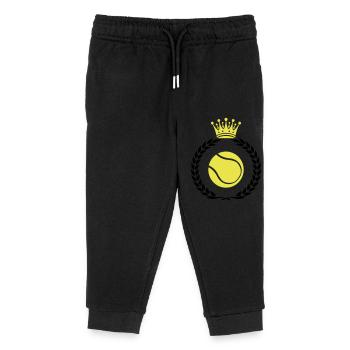 Tennis Wreath - Kids Organic Sweatpants by Stanley/Stella - black - Front