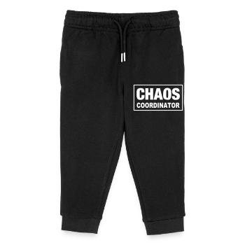 Chaos coordinator genius masters chaos mom dad - Kids Organic Sweatpants by Stanley/Stella - black - Front
