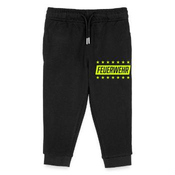 fire brigade - Kids Organic Sweatpants by Stanley/Stella - black - Front