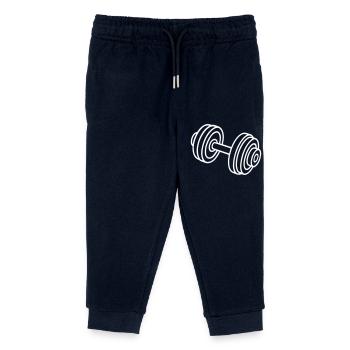 Icône de poids d’haltères - Pantalon de jogging enfant bio Stanley/Stella - marine - Devant