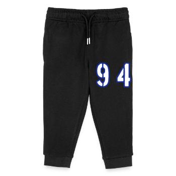 94 Symbole numérique - Pantalon de jogging enfant bio Stanley/Stella - noir - Devant